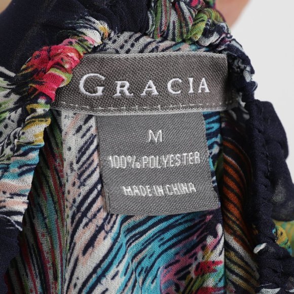 EC Gracia floral Blouse size M - Picture 8 of 12